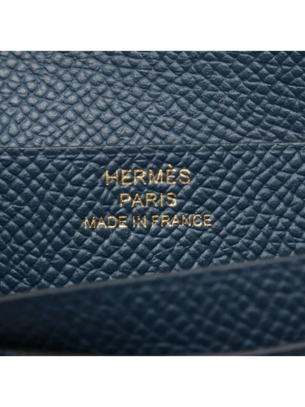 Hermes Bifold Wallet Bearn Compact Blue Dogalis Leather Calf